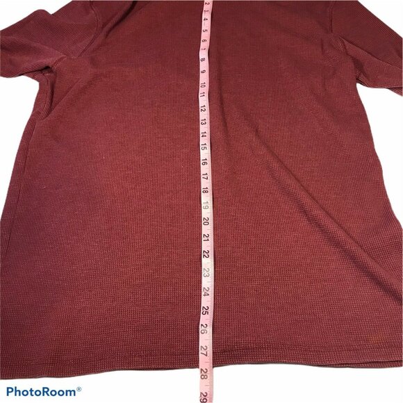 Bleu Ice Mens Sz XXL Shirt Waffle Knit Long Sleeve Crewneck Red New Without Tags - Picture 10 of 11